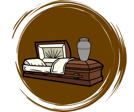 servicio de ataúd o úrna